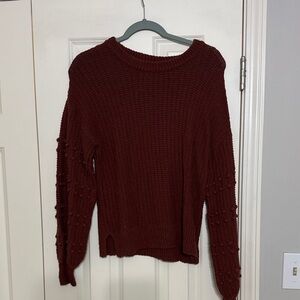 Madewell Deep Red Crew Neck Sweater